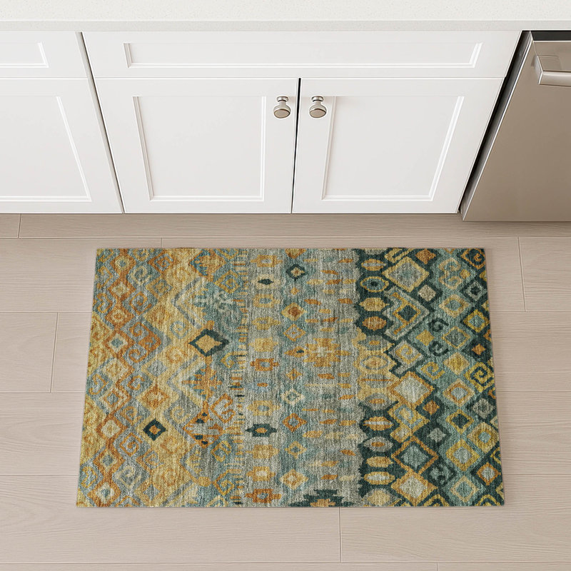 Tapis d'intérieur / extérieur lavable à la machine Matteson ACN2303, Rectangle 1 pi 8 po x 2 pi 6 po