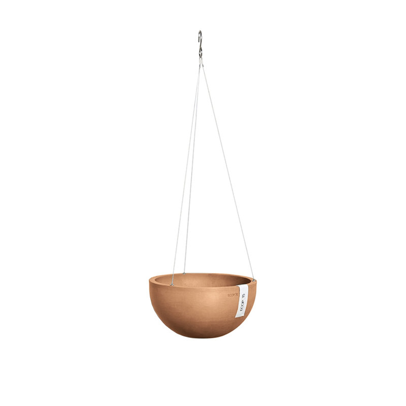 Mythili Ecopots Hanging Planter, Terracotta, 7.08" H x 13" W x 13" D