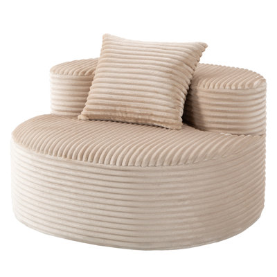 45" W Cloud Oval Upholstered Single Sofa, No Assembly Required