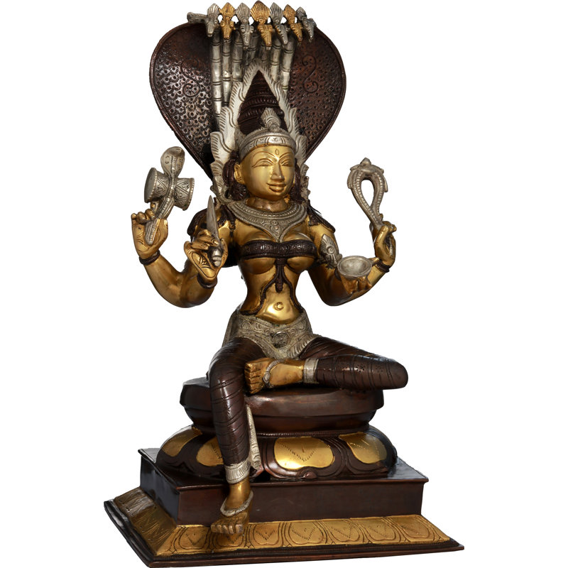 Awesome Goddess Mariamman, Doré / Brun