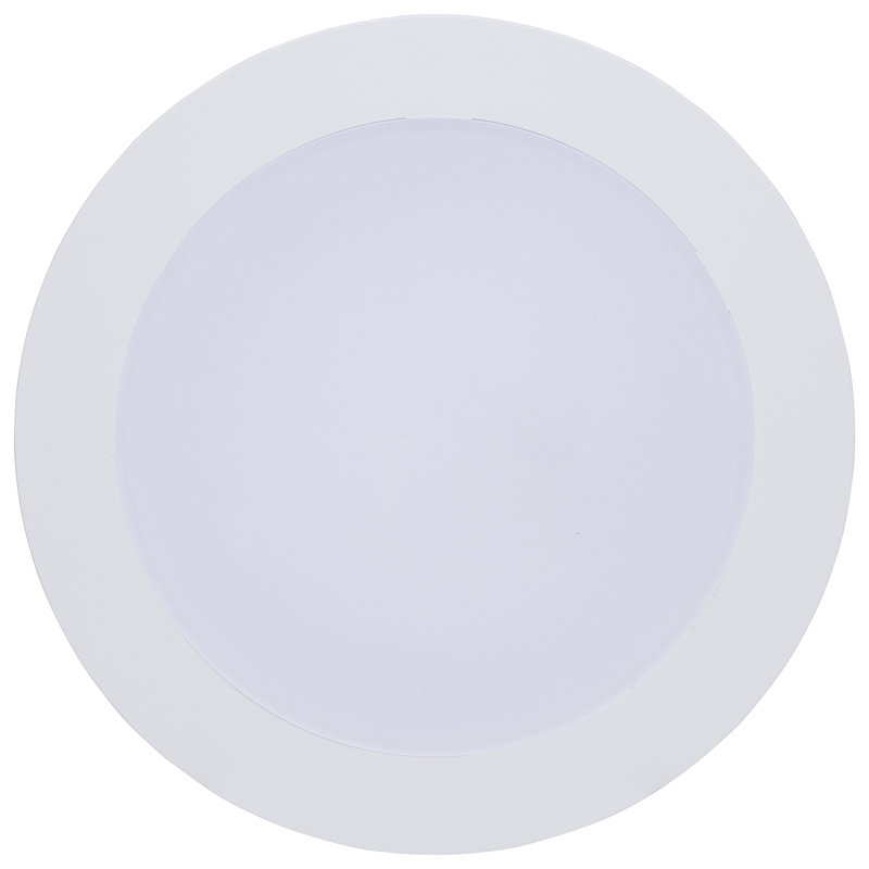 9.5W 6 Inch LED Downlight Retrofit 27K/30K/35K/40K/50K CCT Selectable Flat Wafer Round