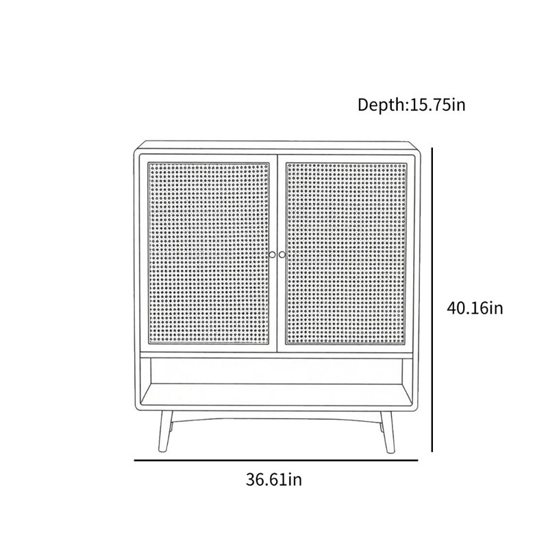 Armoire d'appoint Simple Rattan