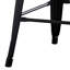 Tabouret de bar rustique en métal avec dossier, construction robuste et légère - ensemble de 2