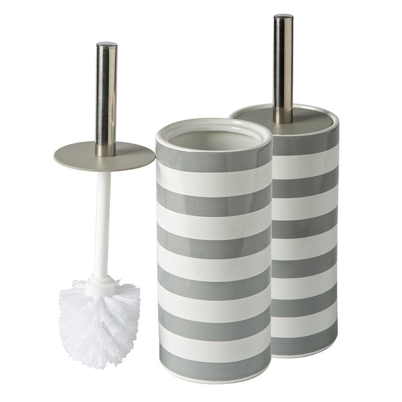 Harbour Housewares - Ceramic Toilet Brushes, Grey