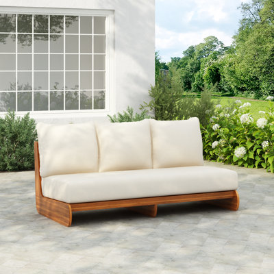 Paresseux d'extérieur 3 places en acacia beige