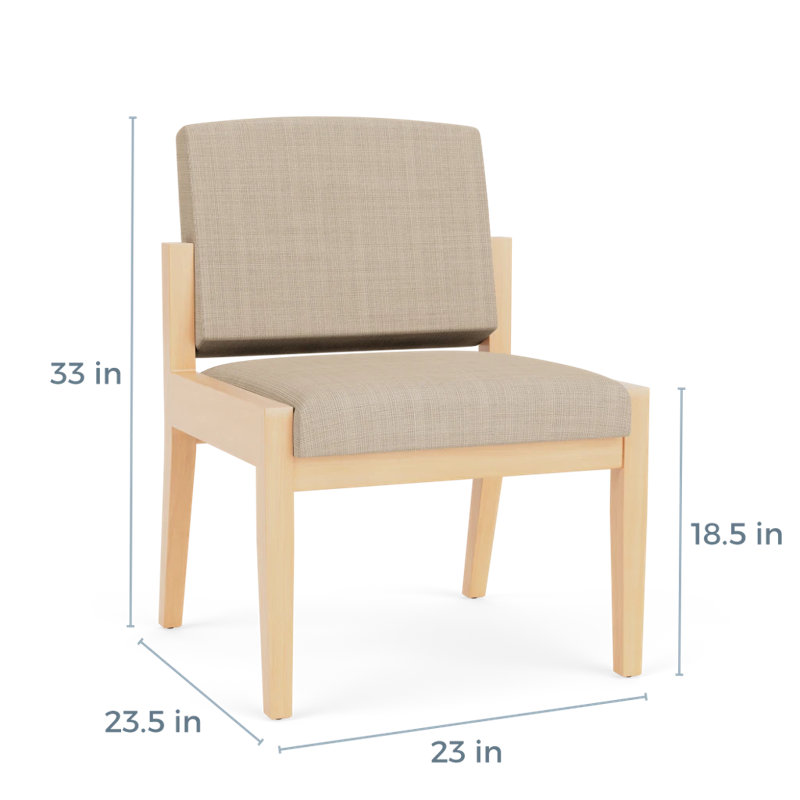 Chaise d'invité Amherst, Naturel, Chambray calcaire