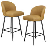 Benedit Swivel Upholstered Counter Stool (Set of 2)