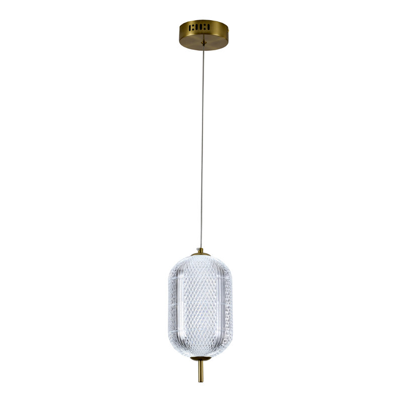 1-Light Brass LED Pendant