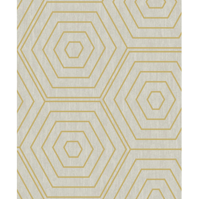 Hexagons 1m x 53cm Metallic Wallpaper Roll
