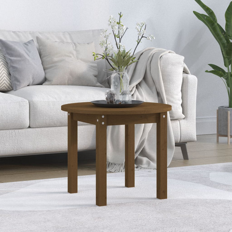 Amylynn Solid Wood Four Leg Coffee Table, Brown, 45cm H x 55cm W x 55cm D