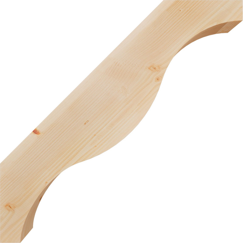 Attelle de genou Funston, Sapin de Douglas, Lisse, H 38 po x l 5,5 po x P 38 po