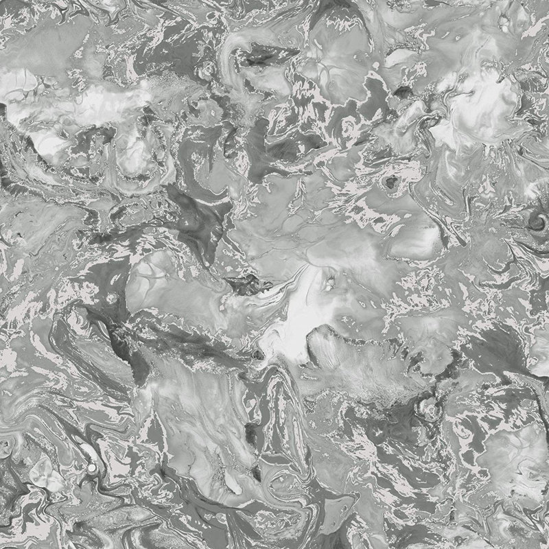 Elixir Marble Wallpaper, Silver