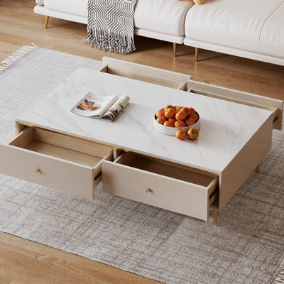 Table basse en pierre frittée de style italien