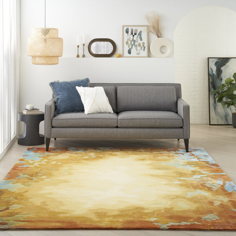 Chamarra Abstract Wool Hand Woven Area Rug, Rectangle 259 x 351cm