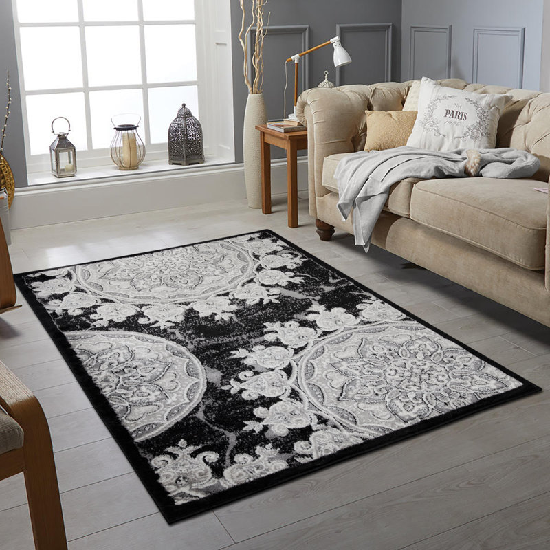 Jarne Floral Area Rug, Rectangle 80 x 150cm