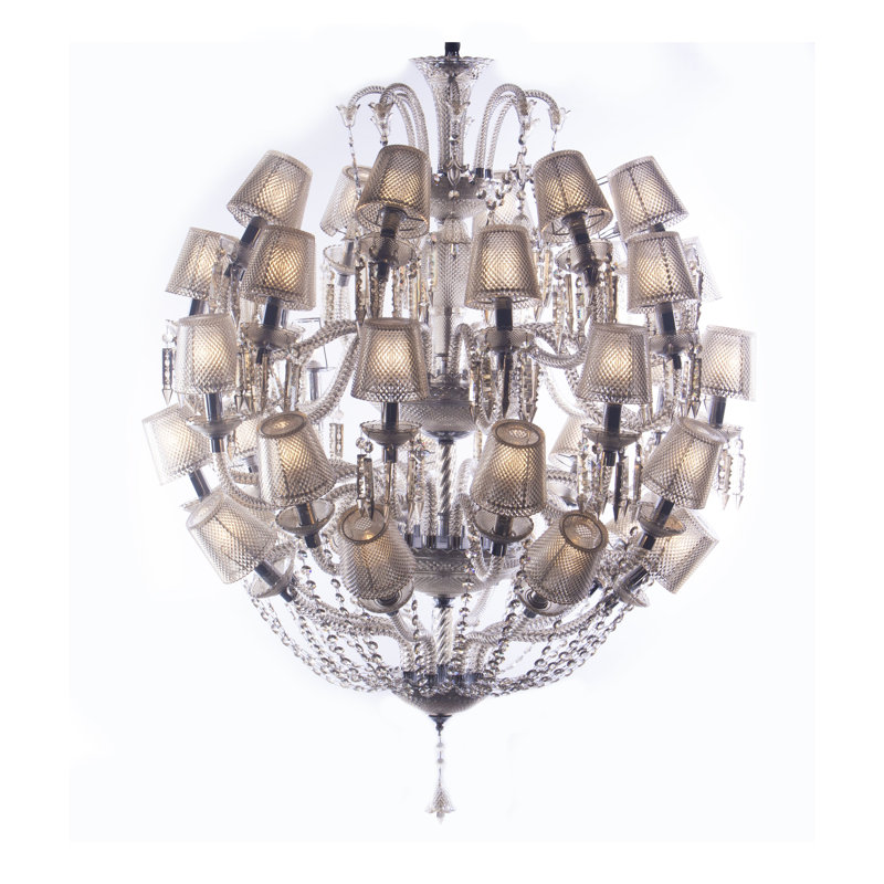 Lustre de globe ombré 40 lumières Roder, Cognac