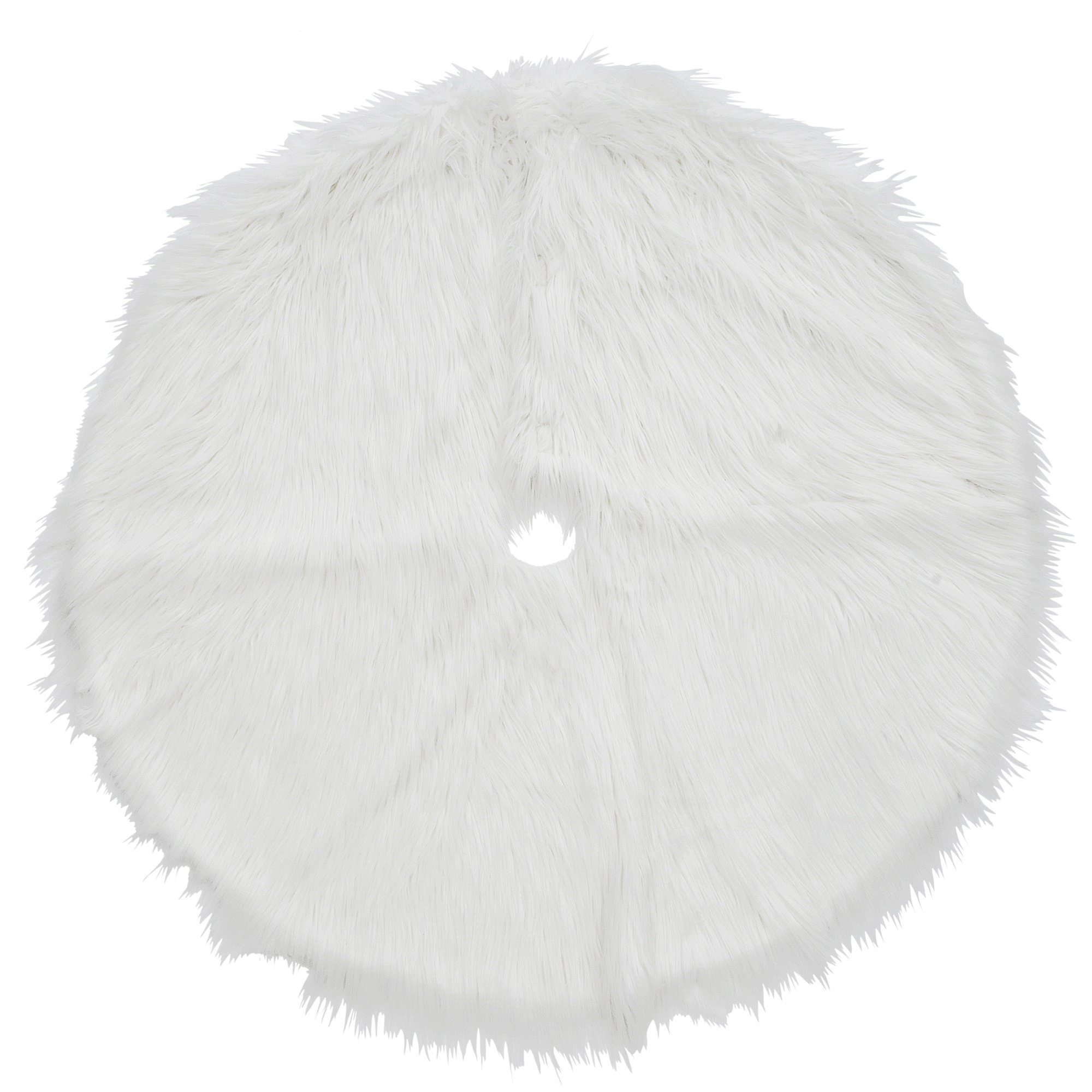 National Tree Company General Store Collection White High Pile Tree Skirt, 48" W