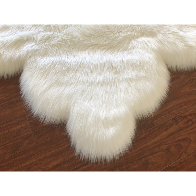 Tapis blanc cassé Wadena, Nouveauté 4 pi x 6 pi