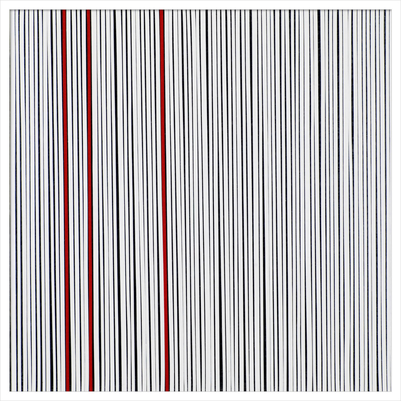 Mostly White Print by Alex Dunn, White, 33" H x 33" W x 1" D