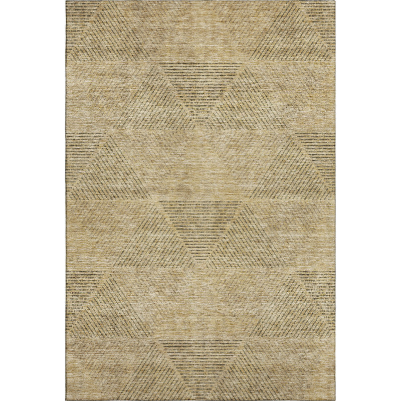 Premium Machine Washable Prisco Wheat Rug, Rectangle 5' x 7'6"