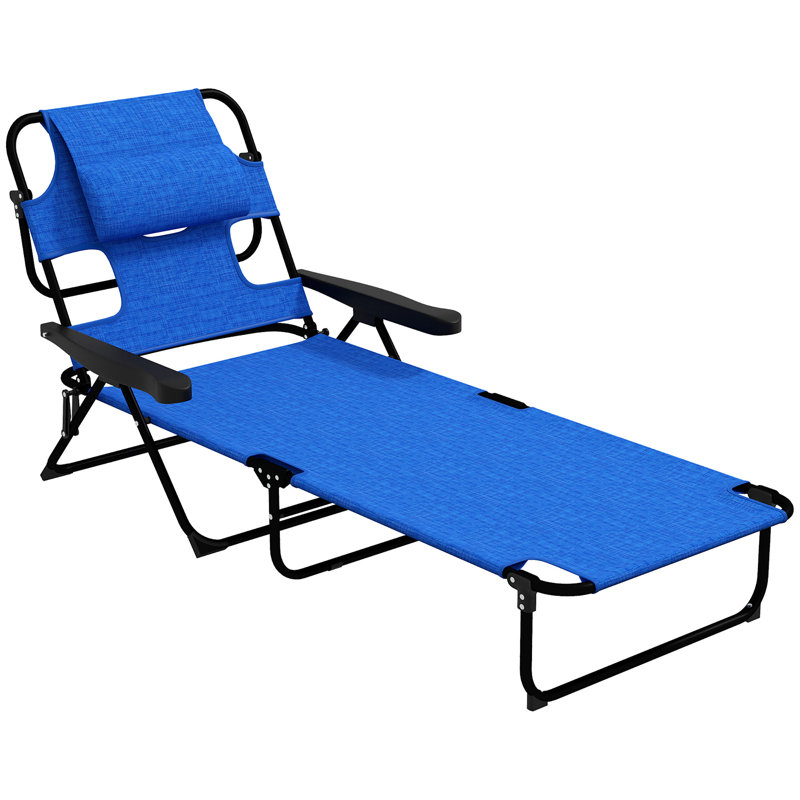 Chaise longue d'extérieur Shinice, Bleu très foncé