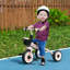 Tricycle pour enfants de 2 à 5 ans avec siège réglable, vélo pour tout-petits avec panier, sonnette, poignées de guidon, rose