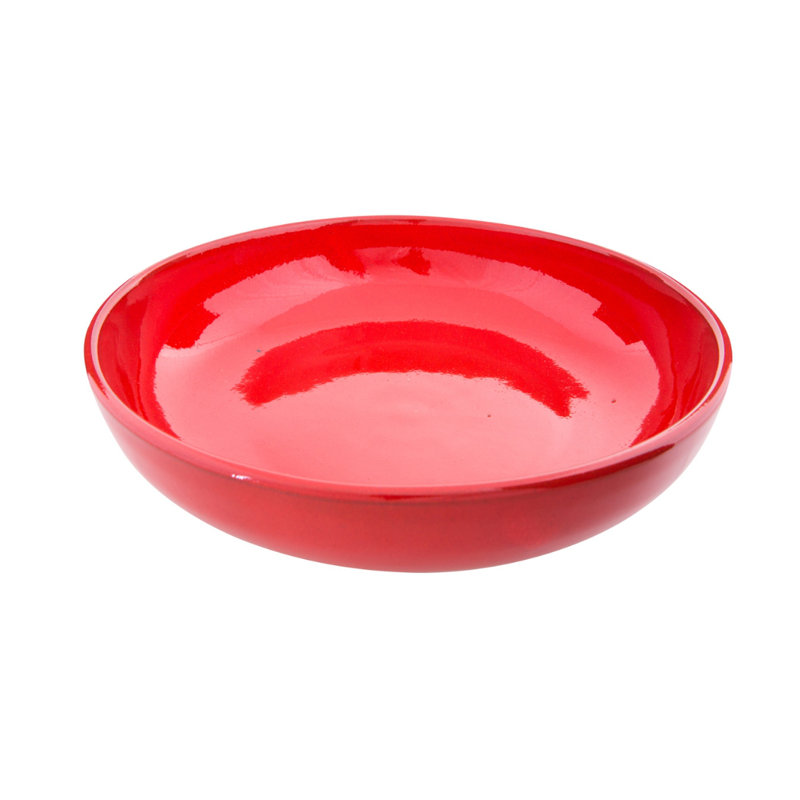 World Menagerie Michalak Ceramic Salad Bowl, Red