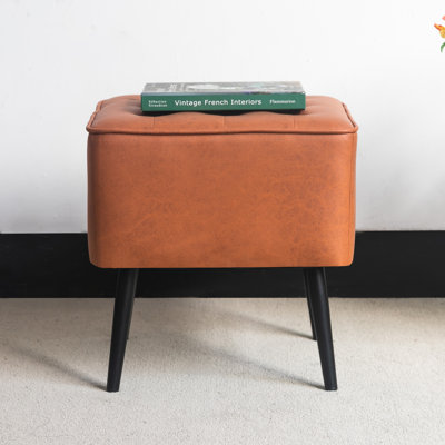Javohir Faux Leather Ottoman