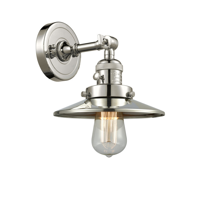 Clintonpark Armed Sconce, Incandescent, Polished Nickel