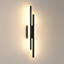 2-Light 48Cm Black 3000K Flush Mounted Sconce