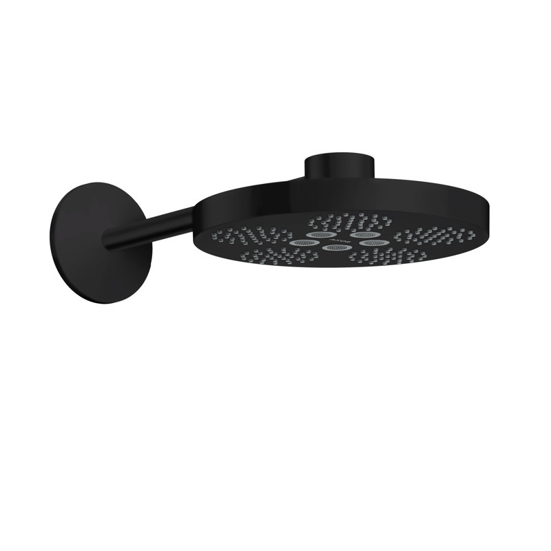 Rain Fixed Shower Head, Matte Black