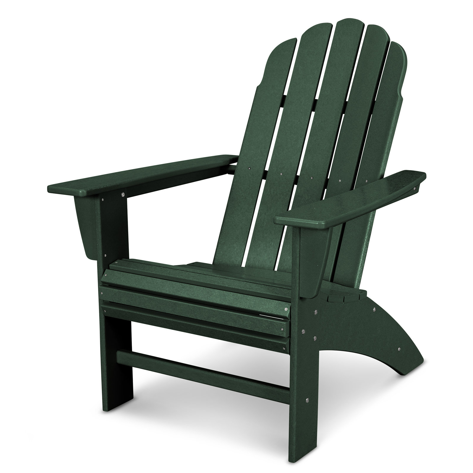 POLYWOOD Vineyard Curveback Resin Adirondack Chair, Green
