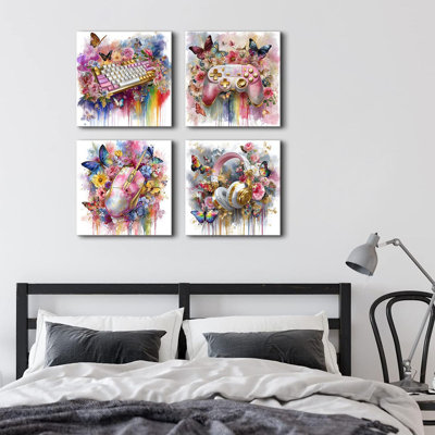 4 Piece Wrapped Canvas Wall Art
