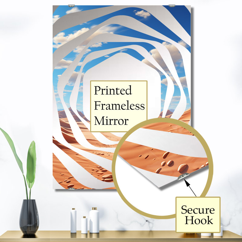 Lueben - Miroir mural décoratif du désert MIR140868, 40 po x 30 po