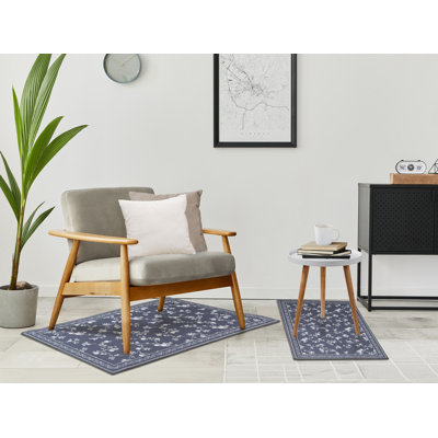 Gunjan Floral Velvet Rug Set