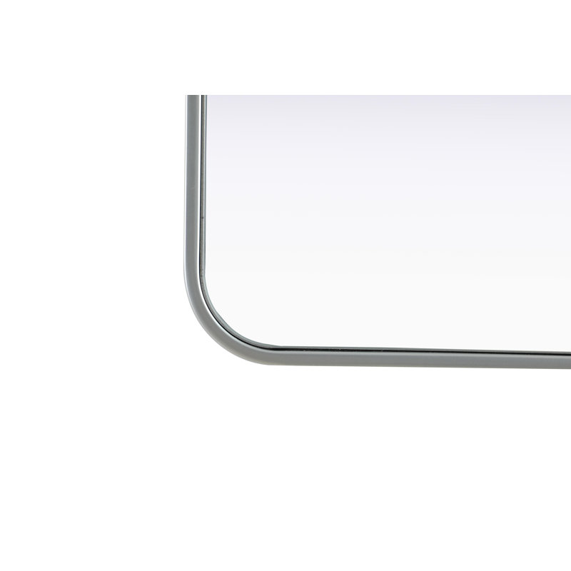 Erath Contour Metal Mirror, Silver, 42" x 28"