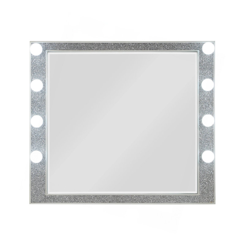 Miroir avec miroir et finition champagne
