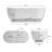 63'' X 31'' Freestanding Soaking Terrazzo Bathtub-111107959