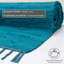 Handmade Happy cotton rug in turquoise-14565657
