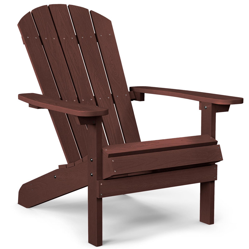 Plastic Patio Adirondack Chair, Coffee