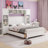 Ethil 4 Drawers Bookcase Platform Bed-1035593826-1047717054