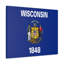 «Wisconsin State Flag» sur toile-1852856445
