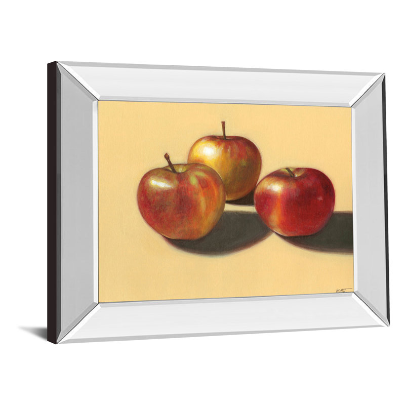 Luminous Apples Wall Art - 22" x 26" - Mirrored Frame