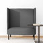 Canapé vidaXL à dossier haut en tissu gris foncé de 101 cm-1707295806