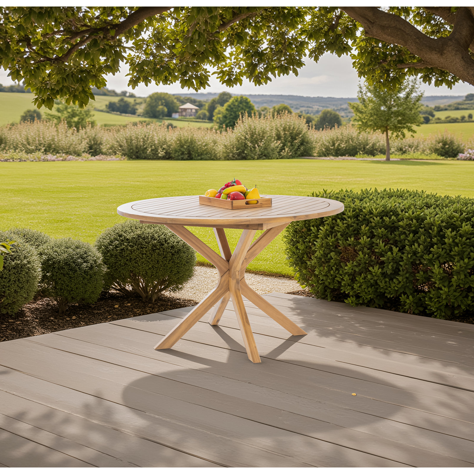 Badgley 47" Acacia Patio Dining Table