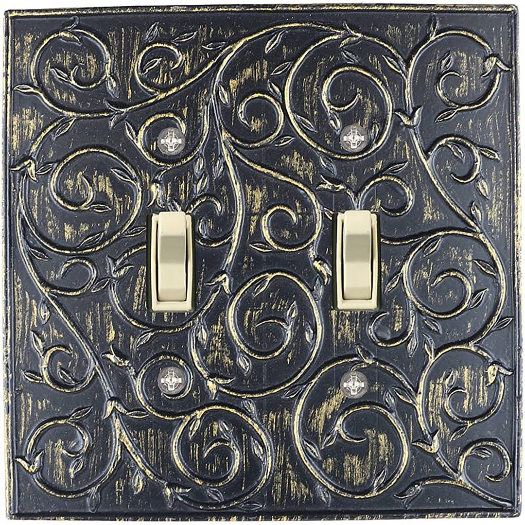 No Subject 2 - Gang Toggle Light Switch Standard Wall Plate Meriville 