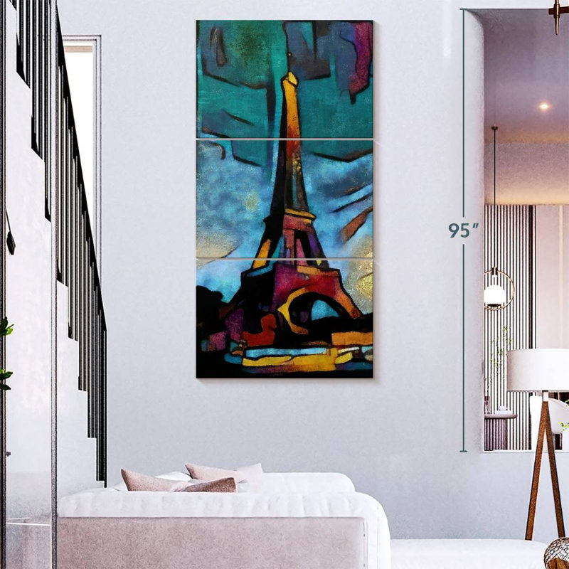Abstract Eiffel Tower, 80" H x 39" W