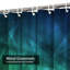 Rideau de douche abstrait à motif géométrique abstrait bleu avec 12 crochets-819593493