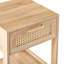 Table de chevet 15,41 po avec tiroir - élégante pour les intérieurs. Teinte naturelle, rangement pratique, capacité de charge de 120 lb, espaces de vie-1973513382