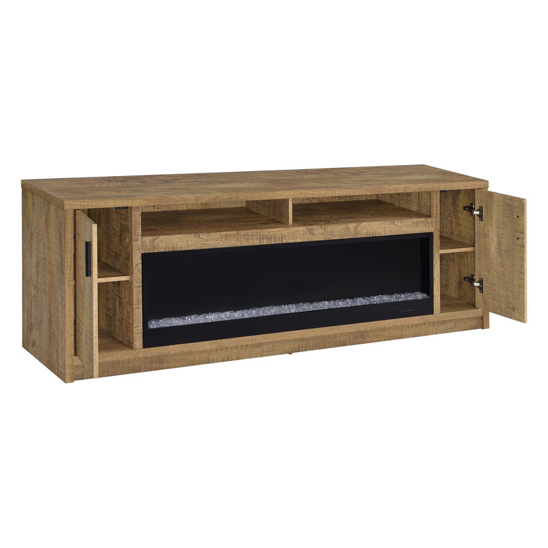 Meuble télé Nevada Mango pour téléviseur de 79 po ou moins avec tablettes réglables et télécommande